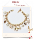 Vergoldetes Weihnachtsarmband mit Charms – Festlicher Armschmuck in weiß